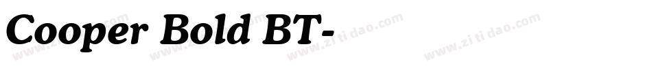 Cooper Bold BT字体转换
